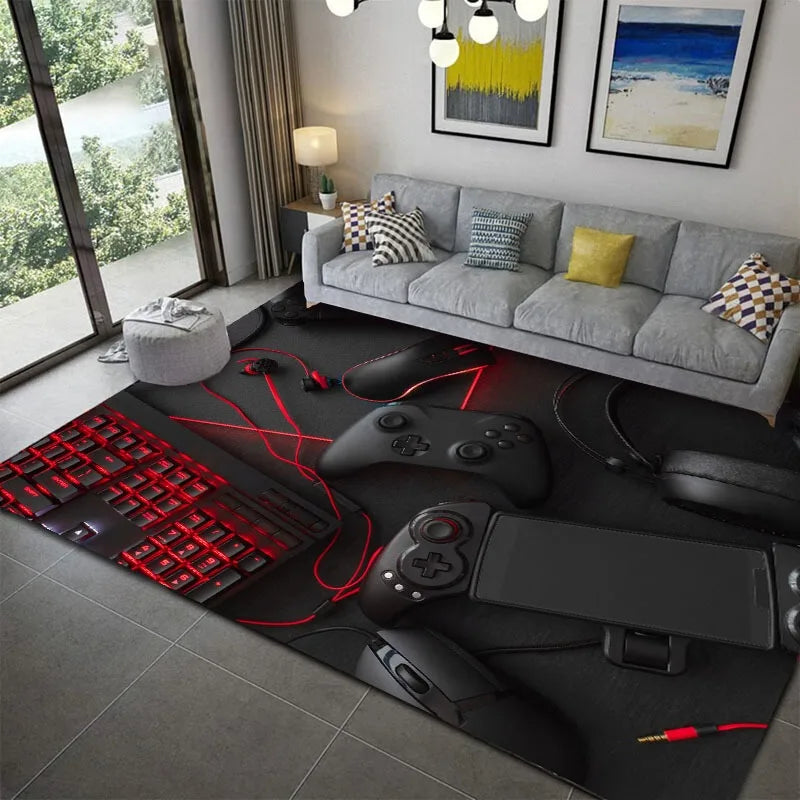 3D Gaming Controller Kids Rug