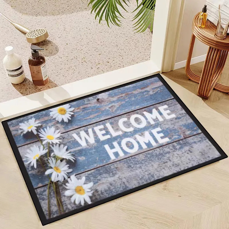 VIKAMA Halloween Clown Trap Rug 3D Illusion Non-Slip Bathroom Entrance Mat Home Decor