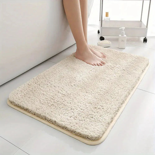 Water Absorbent Non-Slip Thickened Bathroom Carpet Long Hair Machine Washable Toilet Floor Mat
