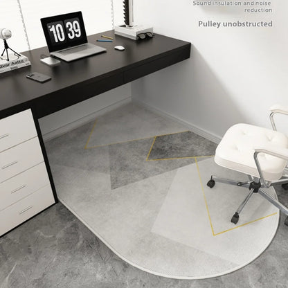 VIKAMA Geometric Computer Chair Floor Mat Non-Slip Office Bedroom Desk Protection Carpet