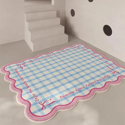 VIKAMA Cream Style Living Room Carpet Girl Bedroom Cloakroom Tatami Floor Mat