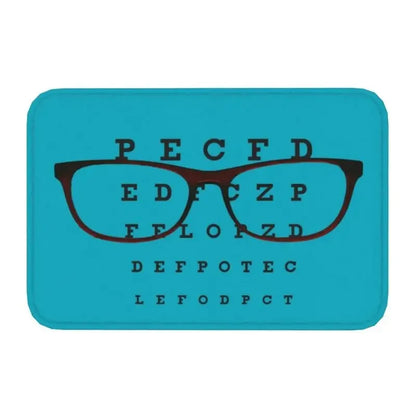 Snellen Eye Chart Doormat Optometrist Style Non-Slip Entrance Rug Kitchen Bathroom Garage Floor Mat