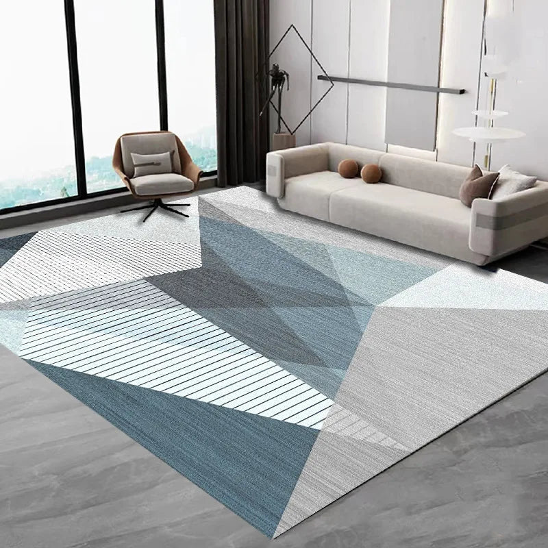 VIKAMA Nordic Simple Flannel Carpet Large Non-Slip Living Room Bedroom Floor Mat