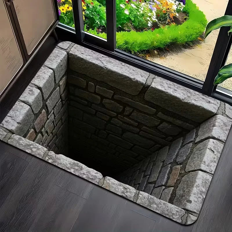 3D Hole Illusion Non-Slip Doormat