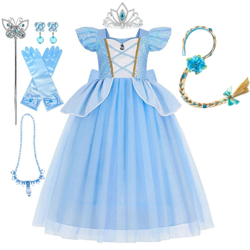 Disney Cinderella Deluxe Princess Ball Gown Costume Dress