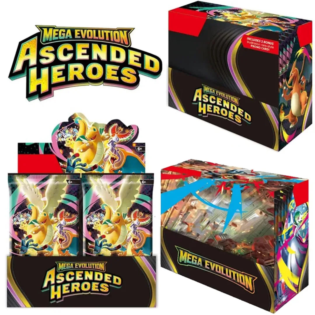 360PCS Pokemon English Booster Card Collection – Mega Evolution, Scarlet & Violet 151 Black Bolt