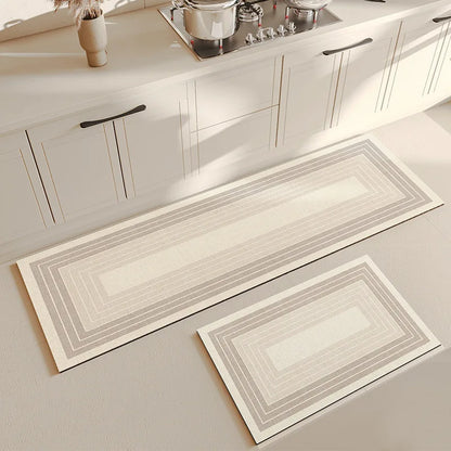 Super absorbent anti-slip bath mat
