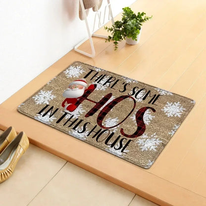 Christmas Santa Reindeer Tree Doormat
