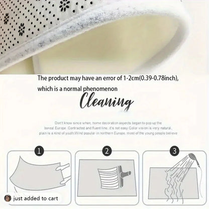 VIKAMA Creative Letter Floor Mat Non-Slip Door Mat Kitchen Long Rug Living Room Bedroom Carpet Machine Washable Home Decor