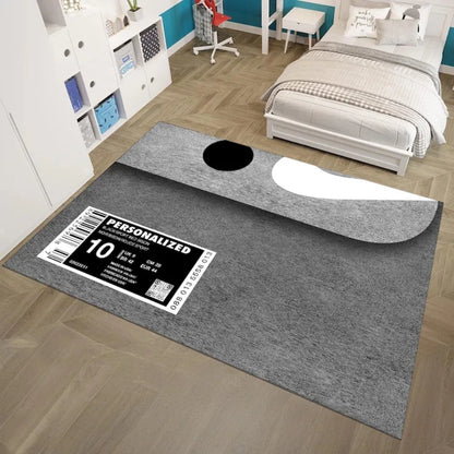 Sneaker Box Carpet Rug Non-Slip Floor Mat Living Room Bedroom Home Decor Sneaker Style Rug