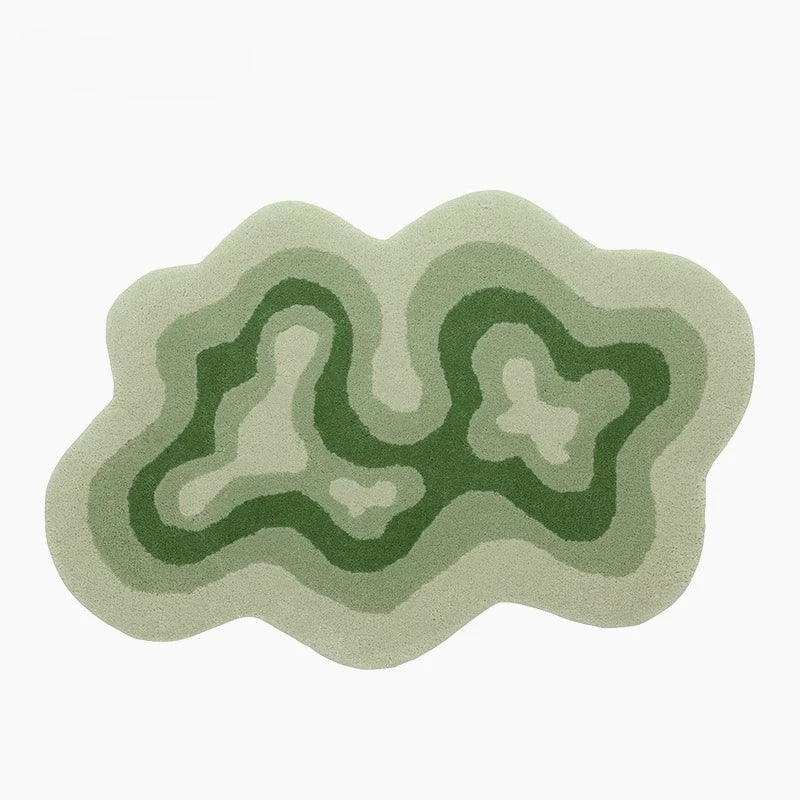 Modern Irregular Shape Plush Anti-Slip Area Rug