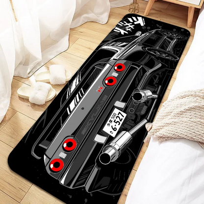 VIKAMA Racing Pattern Non-Slip Soft Area Rug