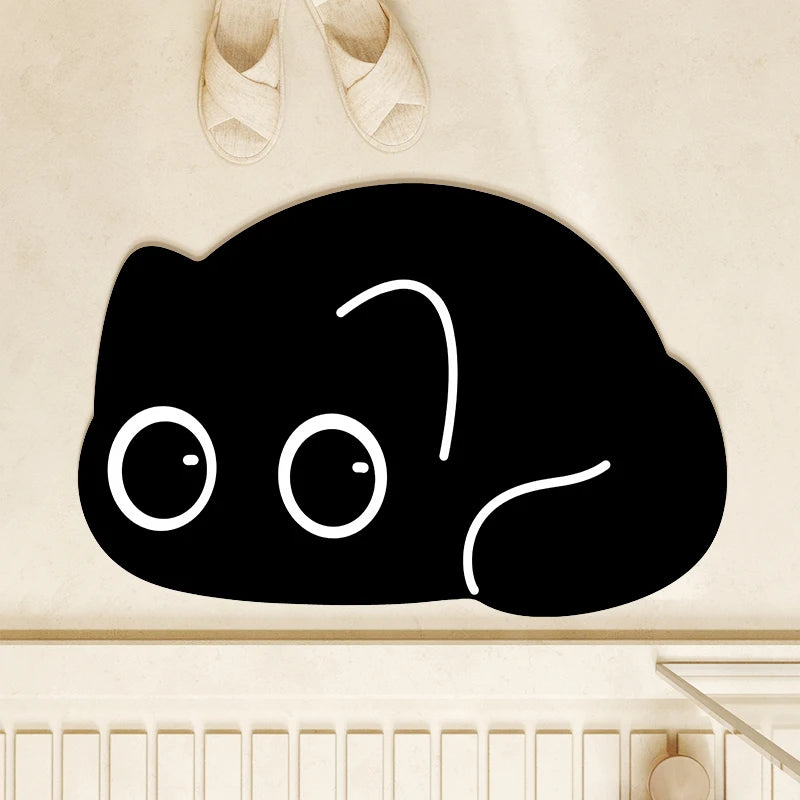 Anti-slip quick-dry cat bathroom mat