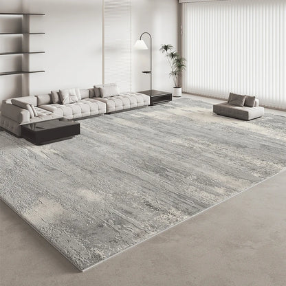 Italian Minimalist Light Luxury Grey Plush Area Rug