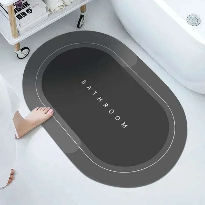 VIKAMA Splash & Seek Floor Mat Diatomaceous Earth Bath Rug Non-Slip Shower Mat for Quick Dry Safety