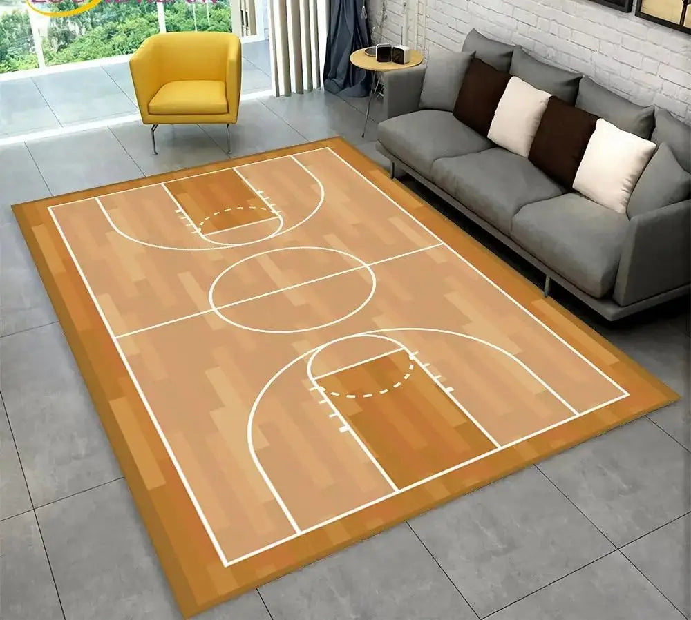 Basketball Cartoon Indoor Non-Slip Area Rug