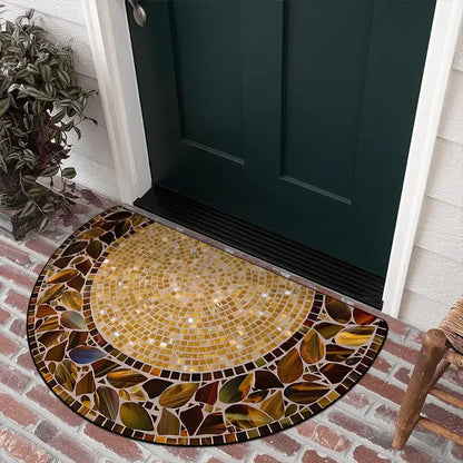 VIKAMA Semi-Circle Flannel Door Mat