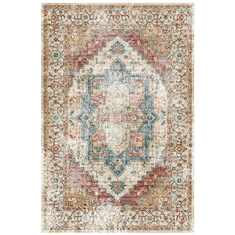 VIKAMA Bohemian Retro Large Area Carpet Non-Slip Living Room Bedroom Floor Mat