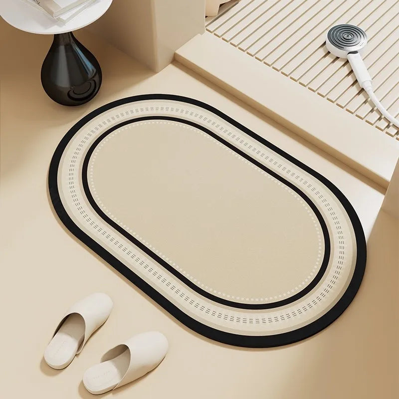 Modern non-slip absorbent bath mat