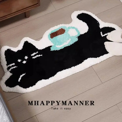 Thick cat cashmere-style non-slip mat