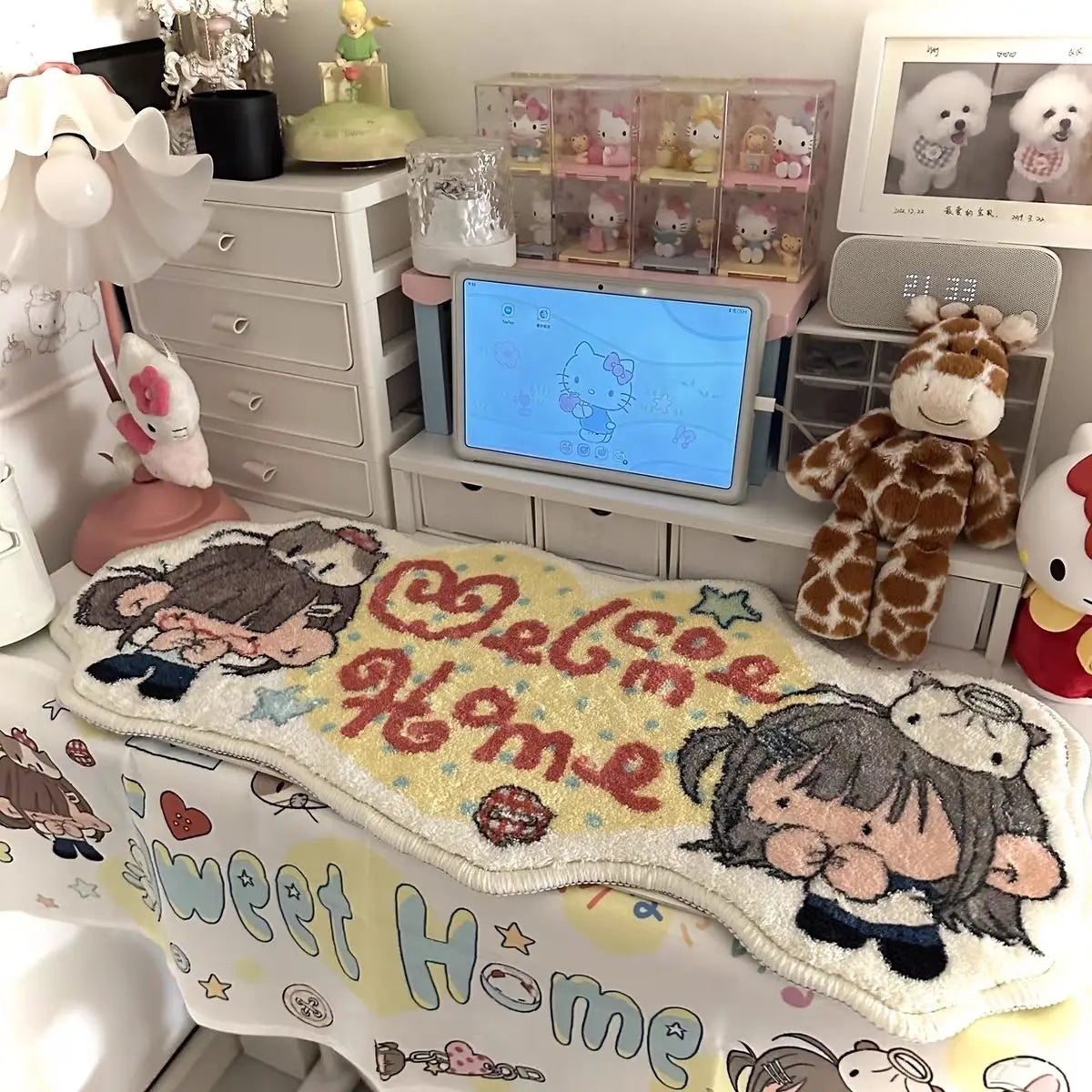 VIKAMA Cute Cartoon Plush Carpet