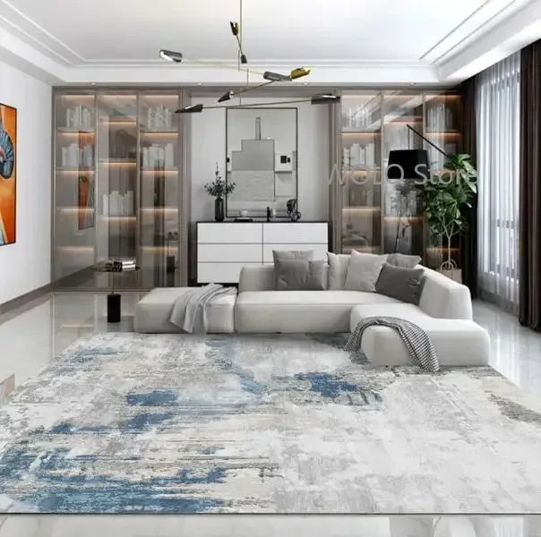 Nordic Ink Splash Abstract Washable Area Rug
