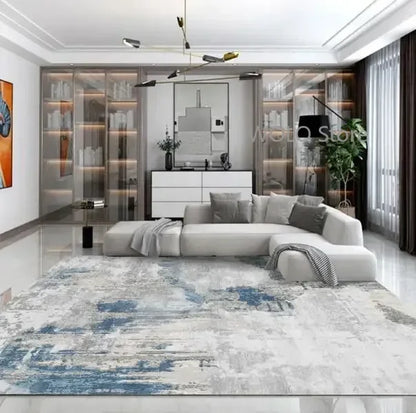 Nordic Ink Splash Abstract Washable Area Rug