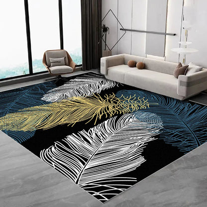 VIKAMA Nordic Simple Flannel Carpet Large Non-Slip Living Room Bedroom Floor Mat