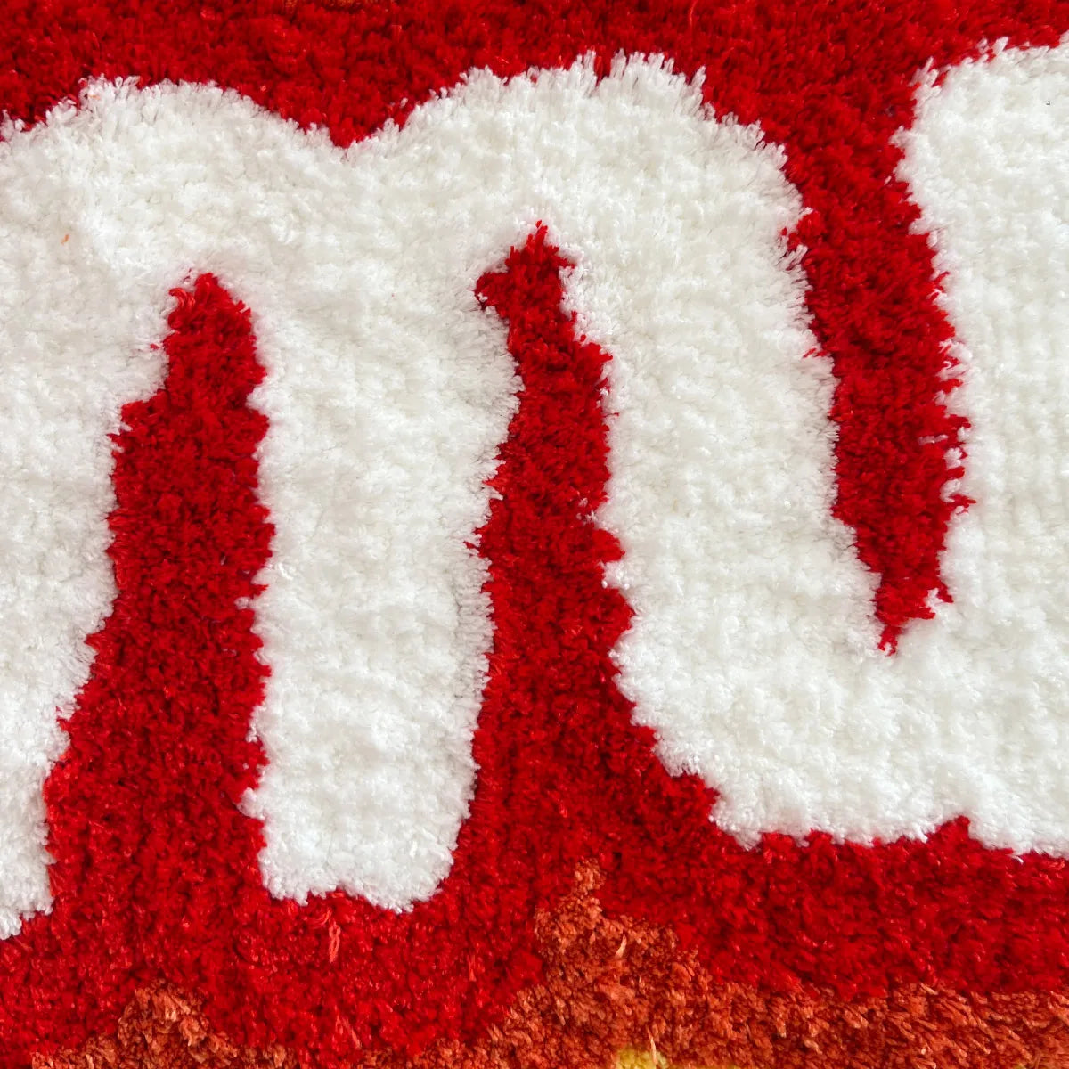 Rainbow Letter Tufted Fluffy Area Rug