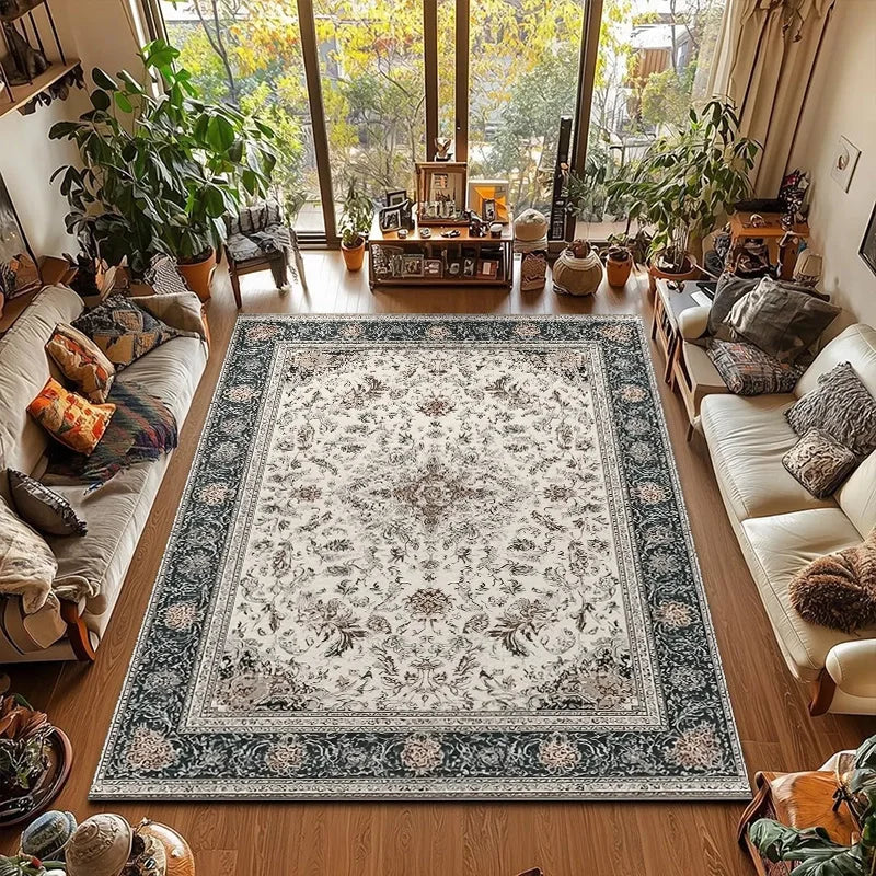 Retro washable anti-slip soft area rug