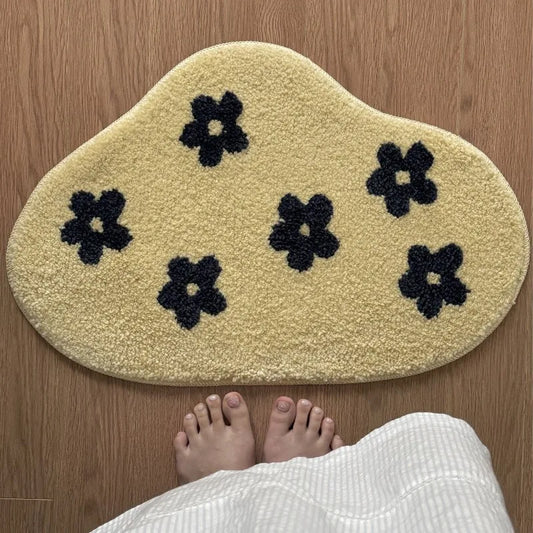 Imitation cashmere cartoon absorbent foot pad