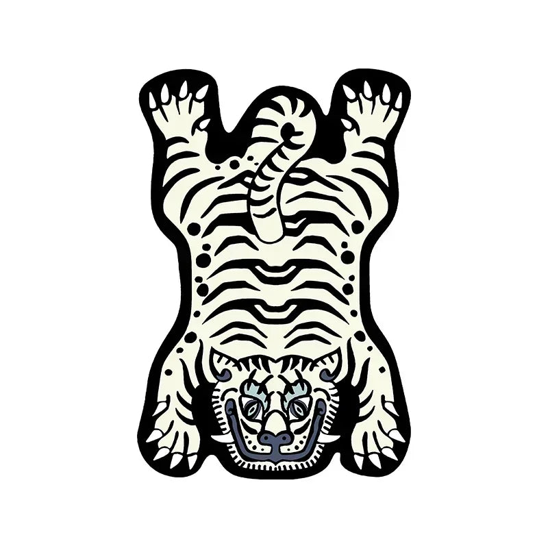 VIKAMA Cartoon Tiger Carpet Non-Slip Kids Bedroom Living Room Floor Mat