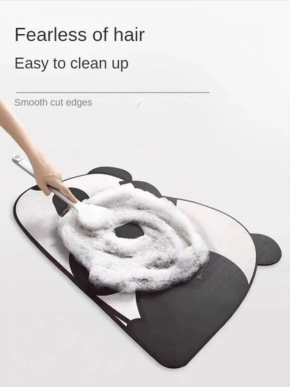 Cute Diatom Super Absorbent Bathroom Mat Cartoon Non-Slip Quick-Drying Toilet Bath Floor Mat