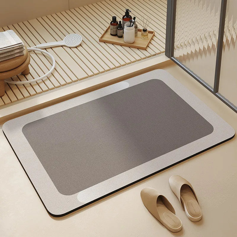Modern non-slip absorbent bath mat