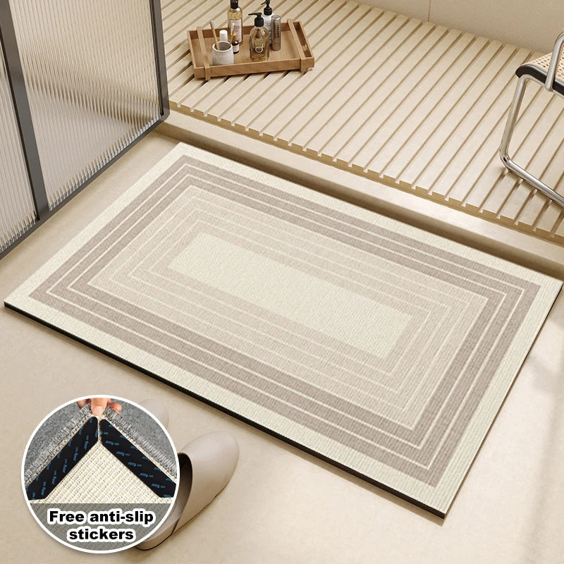Super Absorbent Kitchen Rug Non-Slip Soft Washable Floor Mat Bathroom Entrance Carpet