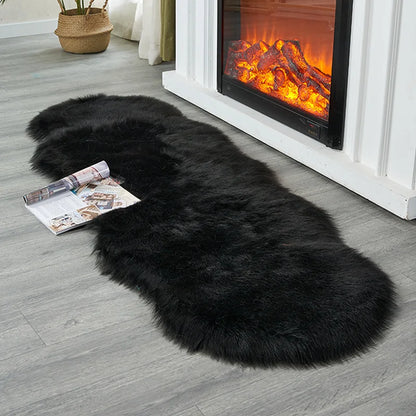 Soft faux fur shaggy area rug