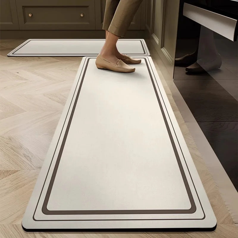 German Kitchen Floor Mat – Oil-Proof Waterproof Anti-Slip Quick-Dry Diatomaceous Pad