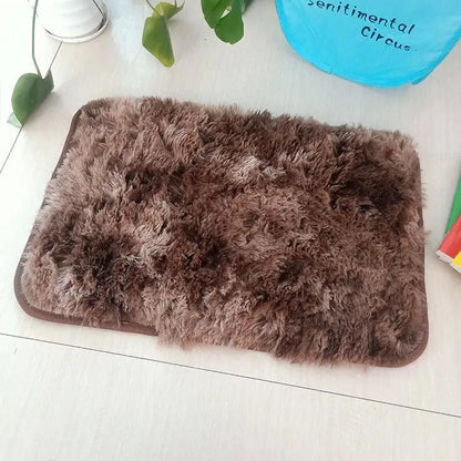 VIKAMA Silk Wool Tie-Dye Rug Non-Slip Washable Bedroom Living Room Kids Carpet Home Decor