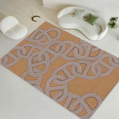 French Minimalist Flannel Large Area Rug