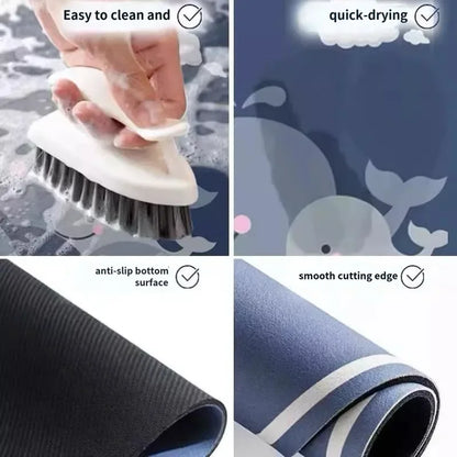 Quick-dry non-slip absorbent bath mat