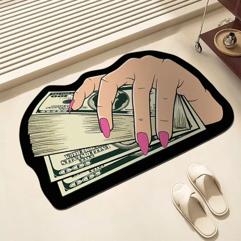 Money Shaped Dollar Rug