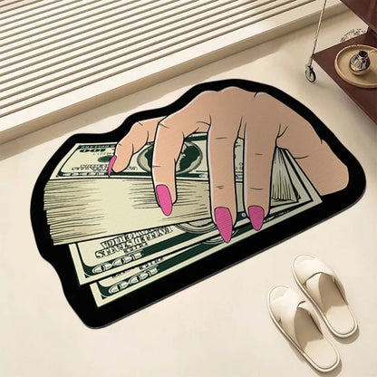 Money Shaped Dollar Rug