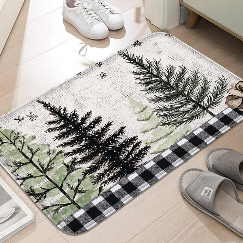 Entrance Non-Slip Floor Mat Water-Absorbent Foot Rug Machine Washable Bedroom Door Mat Home Decor