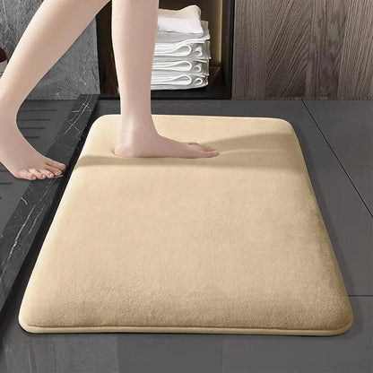 Super Absorbent Coral Velvet Bathroom Floor Mat Non-Slip Bath Door Mat