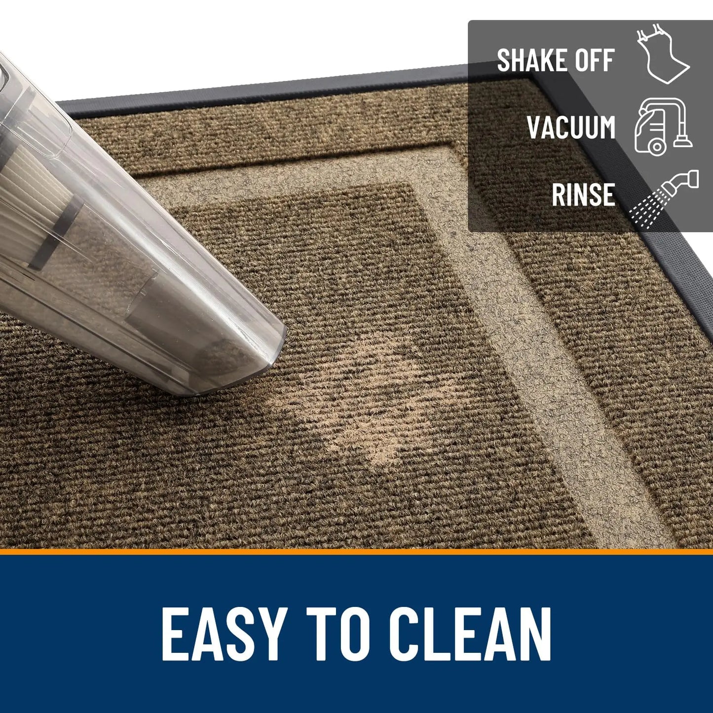 Olanly Waterproof Rubber Low Profile Doormat