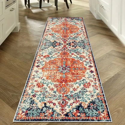 VIKAMA Vintage Washable Non-Slip Hallway Runner Rug