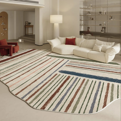 Modern Irregular Shape Fluffy Plush Area Rug