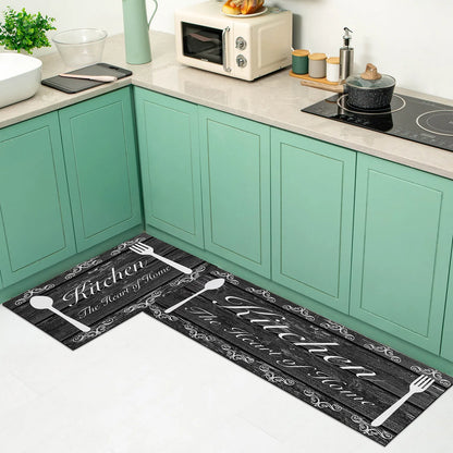 VIKAMA Washable Kitchen Mat Absorbent Sponge Carpet Non-Slip Waterproof Door Rug Bathroom Home Decor