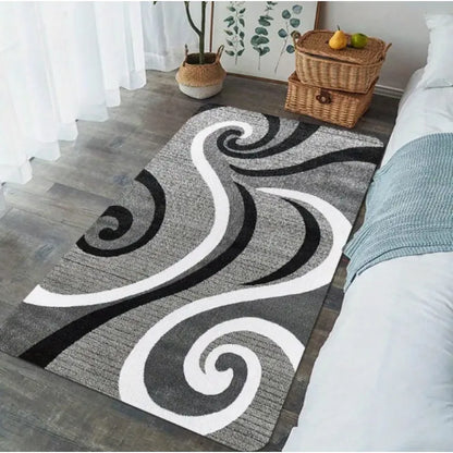 Modern soft line print floor mat