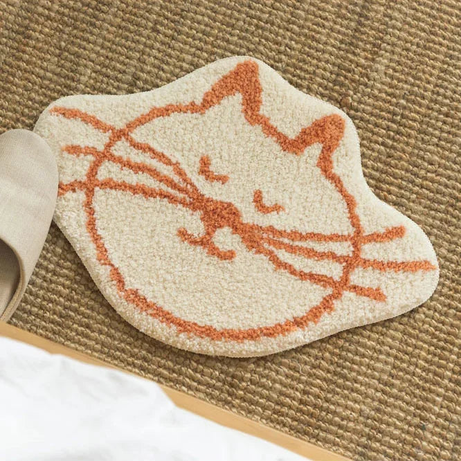 VIKAMA Cartoon Soft Cashmere-Feel Bedside Area Rug